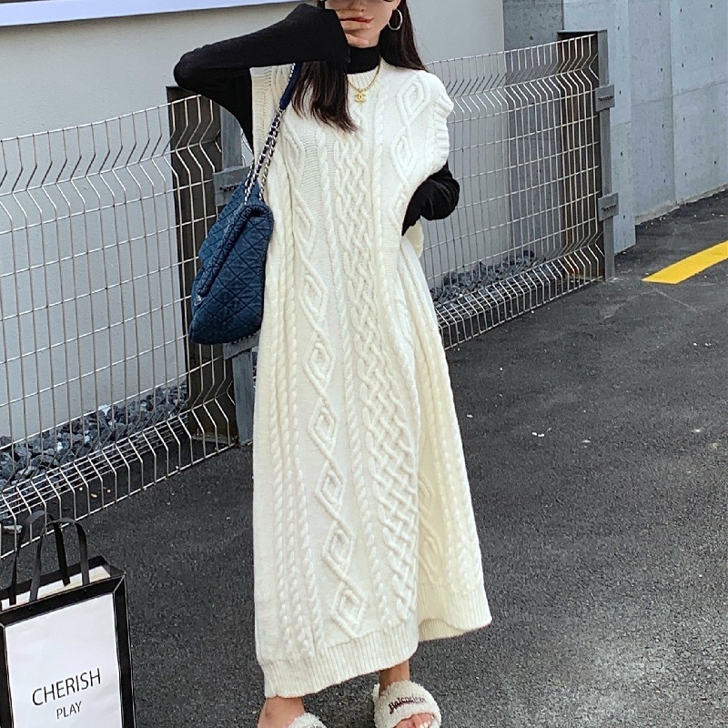 スカート ワンピース ロングスカート ニットスカート ロング