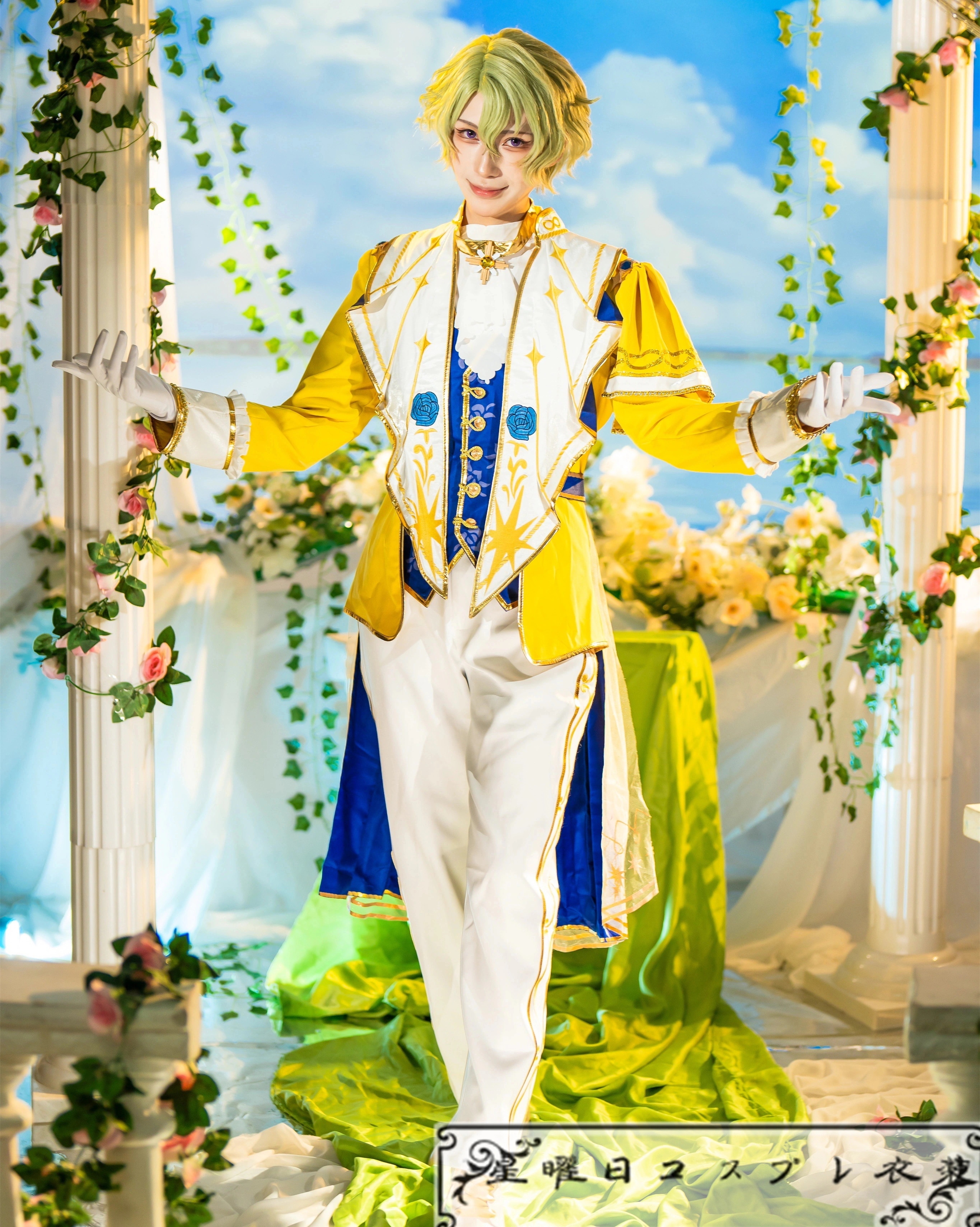 1524ES あんさんぶるスターズ 旧fine Fine-O Dawning Angels MV衣装 巴日和 乱凪砂 天祥院英智 青葉つむぎ コスプレ衣装 コスチューム ハロウィン