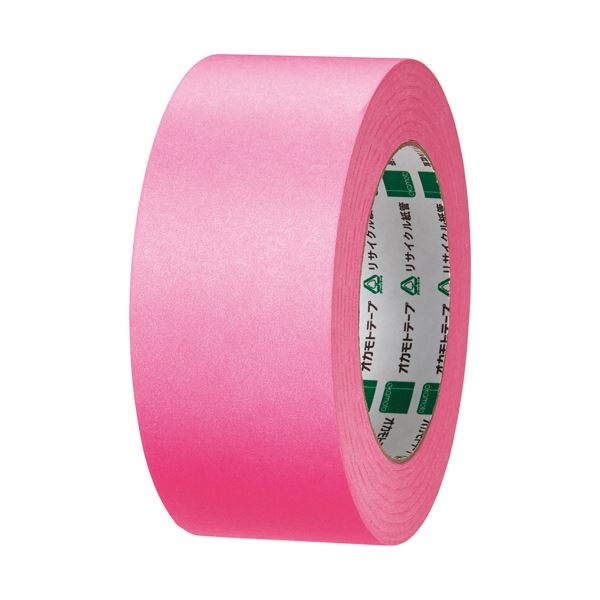 （まとめ）クラフトテープ 環境思い カラーNo.224WC 50mmx50m ピンク 1巻[x10]