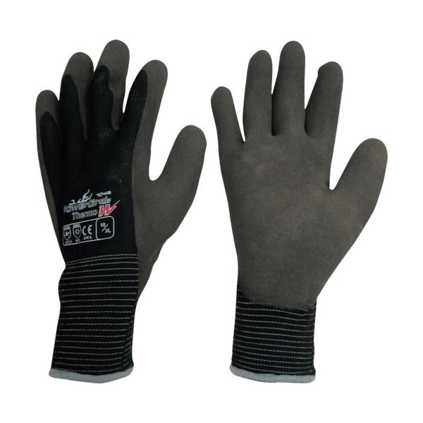 （まとめ）東和 PowerGrabThermo W 10/XL 黒/ダークブラウン 1双[x5]