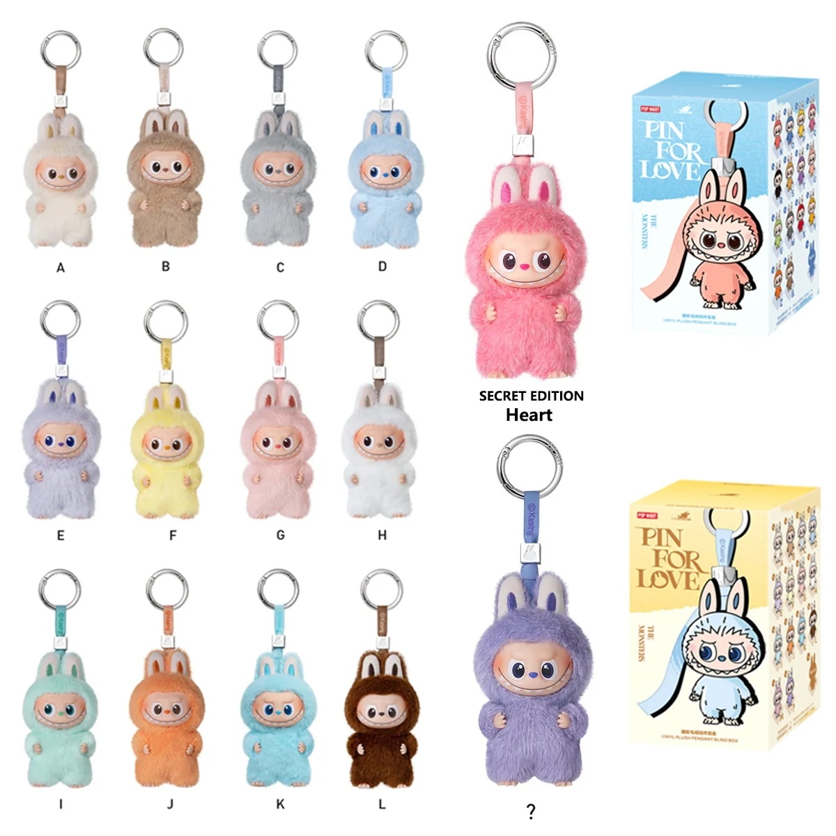 公式正規品POP MART ラブブ THE MONSTERS Pin for Love (A-Z) ぬいぐるみペンダント ガチャポン ブラインドボックス マカロンぬいぐるみフィギュア 6,599円