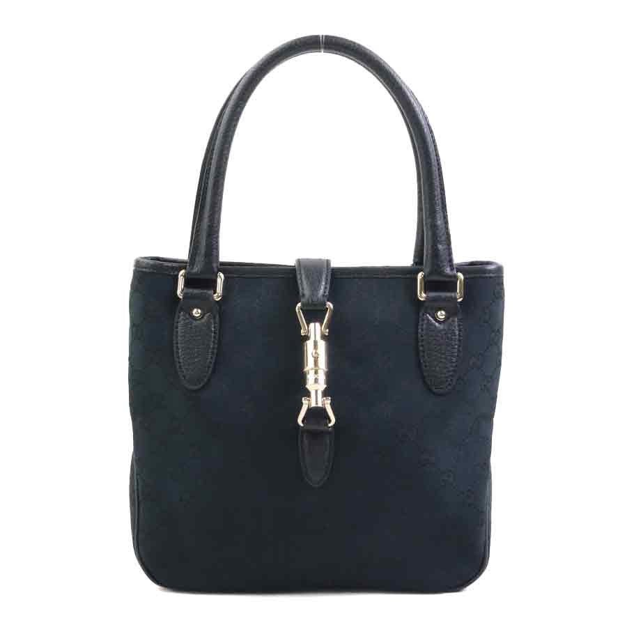 グッチ GUCCI ハンドバッグ ニュージャッキー GGキャンバス/レザー ブラック ゴールド レディース 145817 e60678k