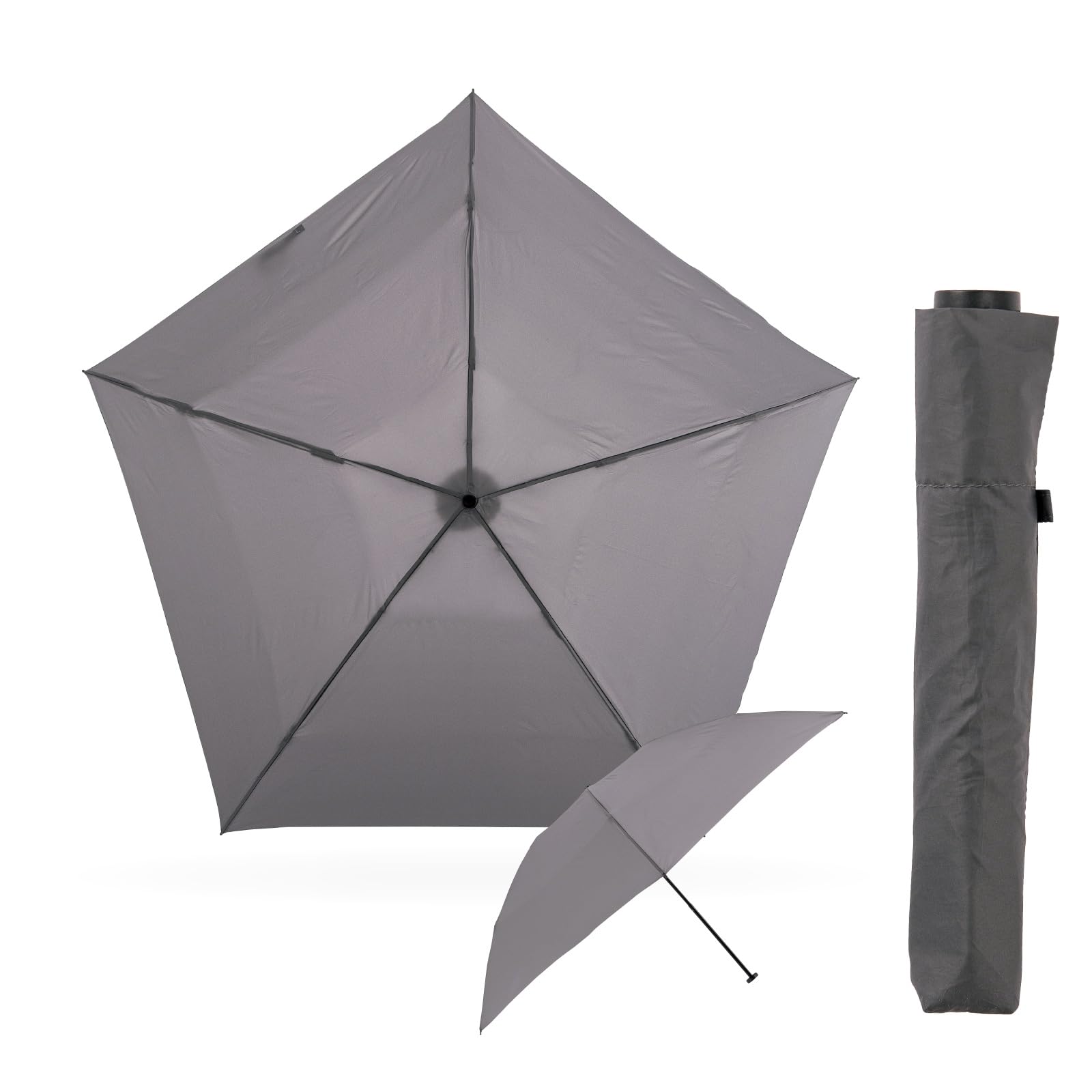 [AMVEL]アンベル 折りたたみ傘 pentagon67 世界最軽量級 67g コンパクト 収納 3cm×21cm カーボン骨 晴雨兼用 耐風 雨用 雨傘 撥水 UVカット 男女兼用 A1555 (