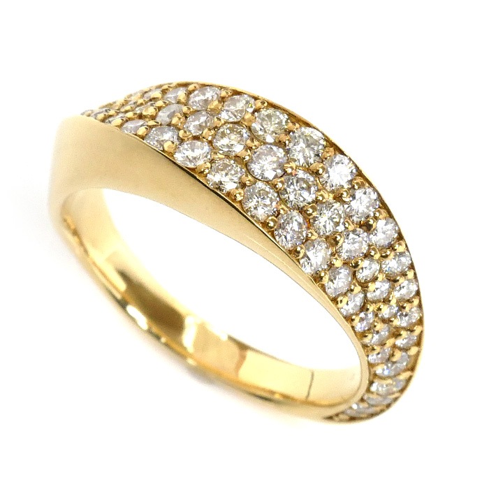 K18YG イエローゴールド リング・指輪 ダイヤモンド1.00ct 13号 8.0g レディース 中古