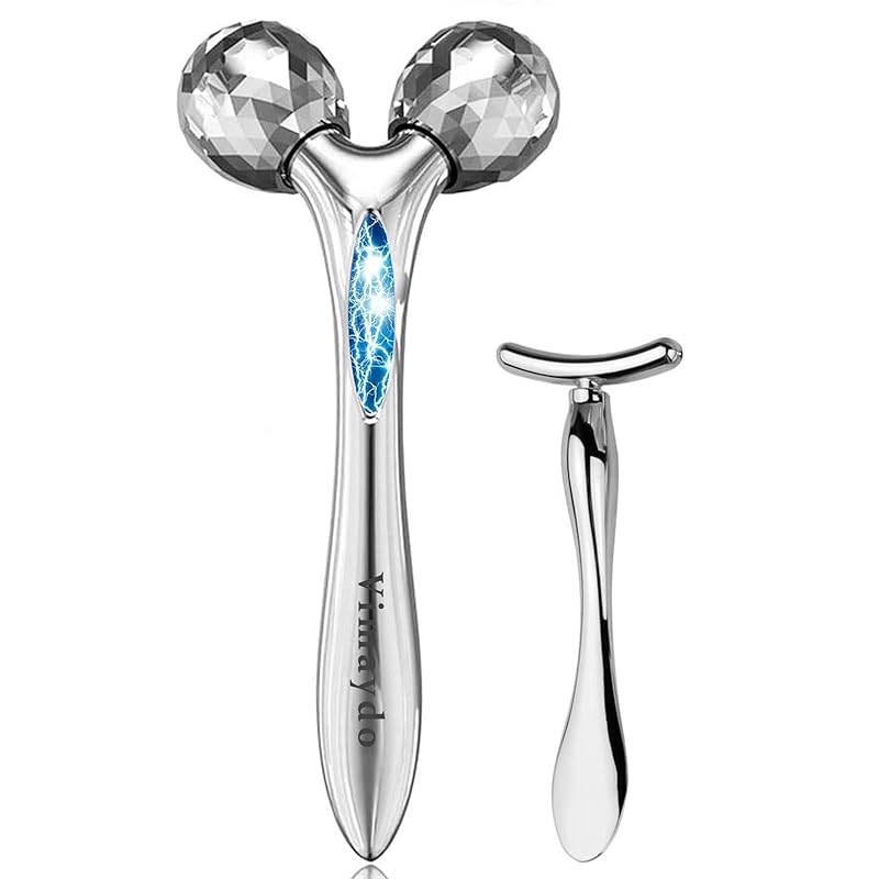 Vimaydo 美顔ローラー Y字型美容ローラー マッサージ 小顔 フェイス＆ボディー用 美顔器 3D 充電不要 防水 マイクロカレント 微弱電流 男女兼用 (ギフトT字型の目元エステ) 4,364円