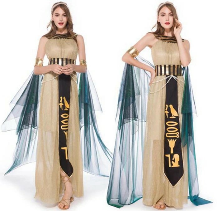 クレオパトラ 女王 エジプト Golden クレオパトラ 大人用コスチューム ハロウィン コスプレ 衣装 仮装 大人用 面白い キャラクター 女王　学園祭 文化祭 学祭 大学祭 高校 イベント ツタン