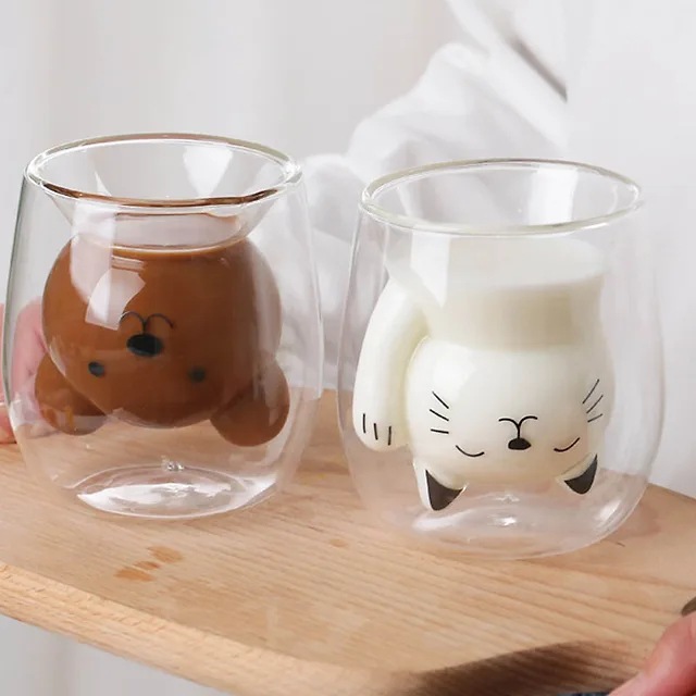 猫 くまちゃん グラス 2Pセット