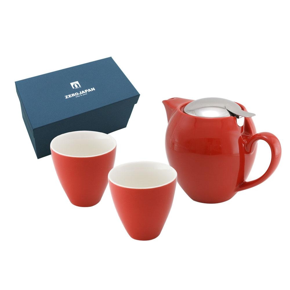 ZERO JAPAN ユニバーサルティーポット4人用+ティーカップトール×2 ZG-004 TO・トマト