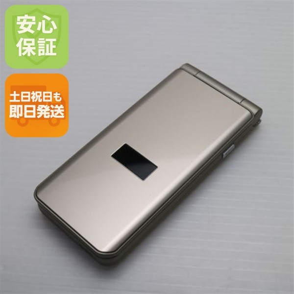 新品同様 arrows ケータイ ベーシック F-41C ゴールド スマホ 白ロム 中古 土日祝発送OK 143