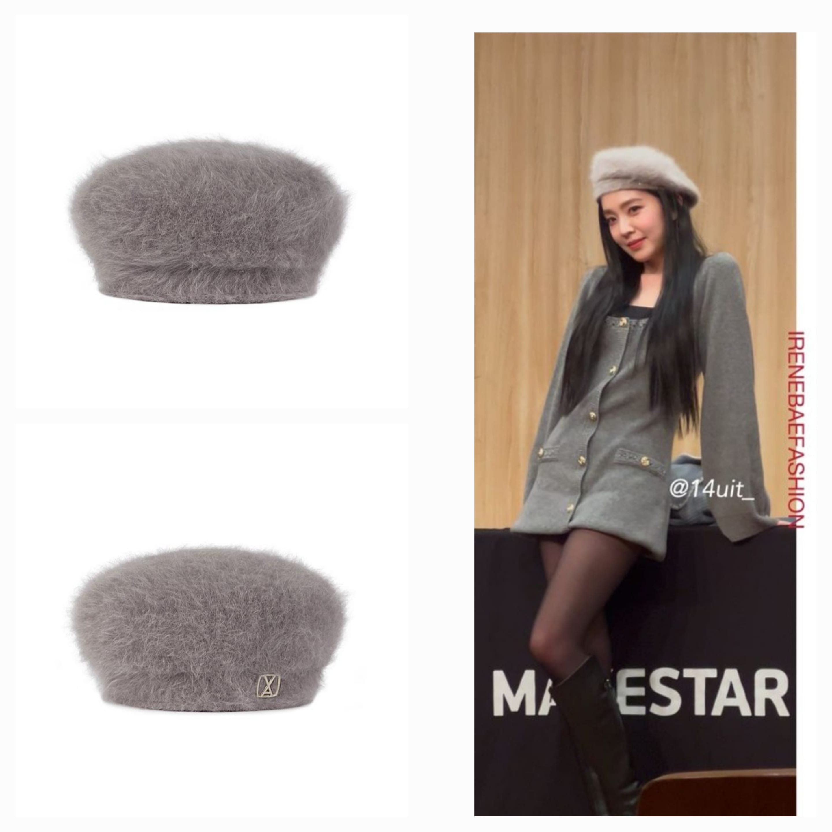 Varzar/Red velvet Irene wear/VA Square Stud Angora Beret 6,560円