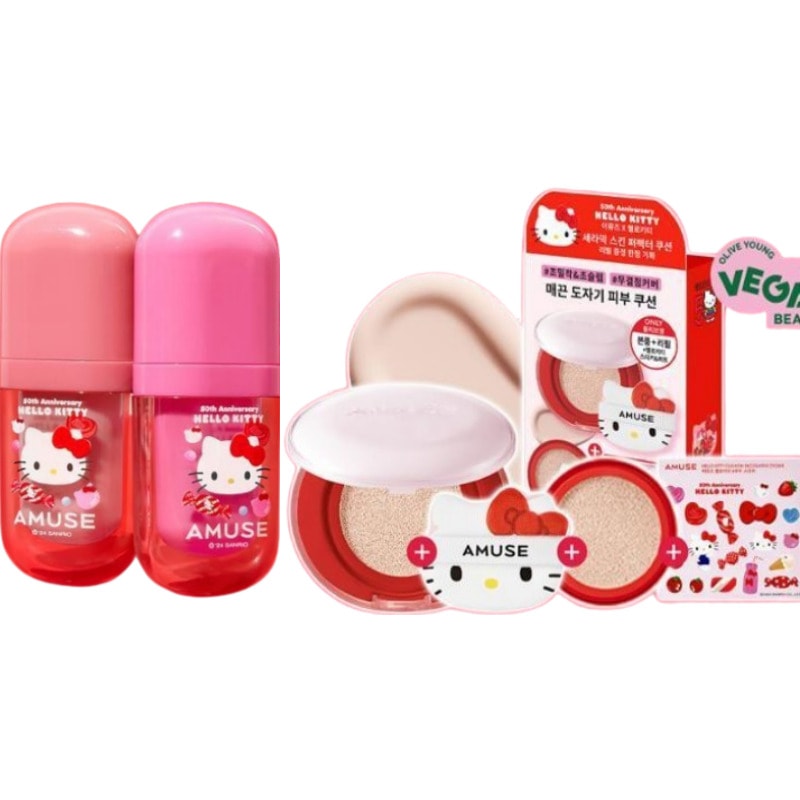 [ハローキティ] +セラミック スキン パーフェクター クッション (+リフィル)/ベベ·ティント2Colors