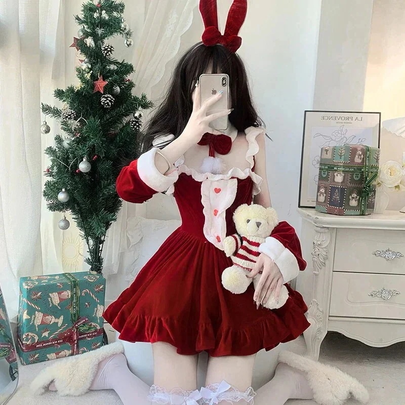 制服クリスマス 服 25大人気急速発送無料 バニーガール ロリータ 服 サンタ デート