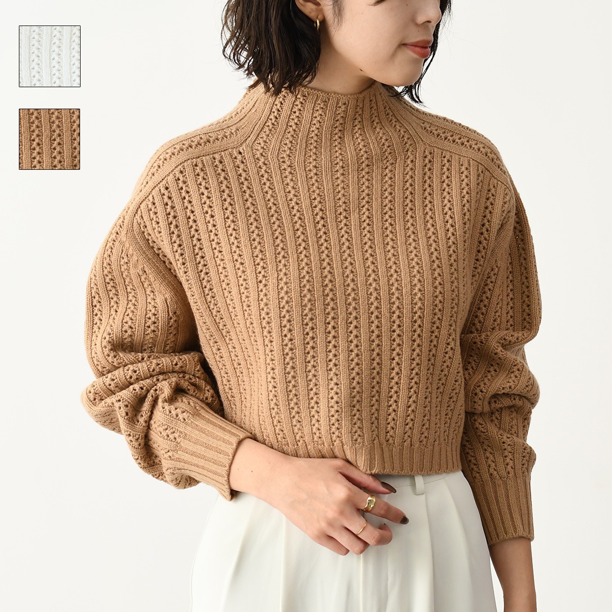 MAX MARA マックスマーラ ニット トップス セーター HODEIDA 1366024106 ホデイダ ウール カシミヤ オープンニット レディース 長袖 秋 冬