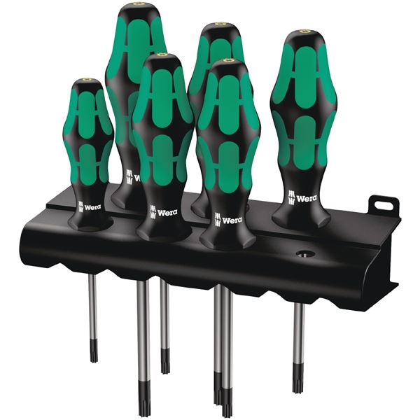 WERA ヴェラ 6本組 保持機能付き トルクスドライバーセット TX10/15/20/25/30/40 028059 工具 ツール DIY 作業工具 道具