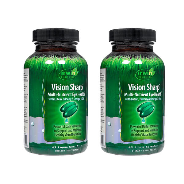 ビジョンシャープ 42錠 2本 IrwinNaturals VisionSharp ビルベリー ルテイン 海外発送 日時指定不可 ヤマト国際便発送