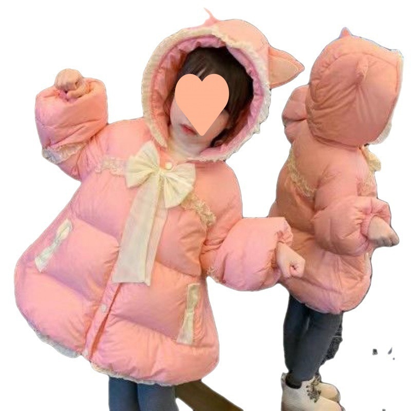 女の子ダウン綿入れ冬子供綿入れ赤ちゃん冬厚手綿入れコート