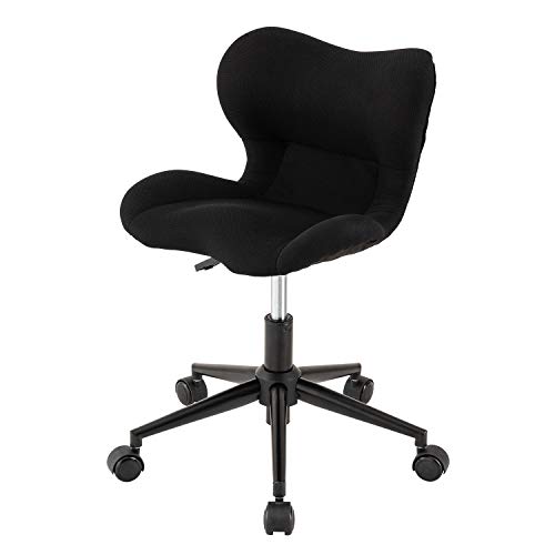 ドウシシャ スリムフィットチェア デスクチェア コンパクト メッシュ 姿勢矯正 骨盤矯正 腰痛対策 回転 事務用 テレワーク 疲れない オフィス