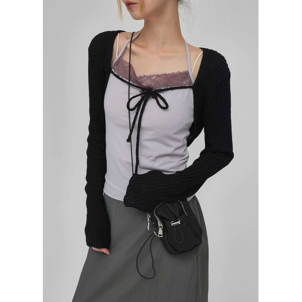 ブラックアップノミルストラップサマーボレロ