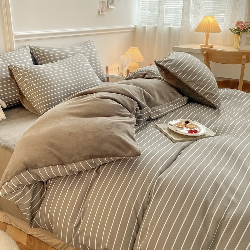 布団カバーシーツ敷パッド布団カバー可愛い 布団セット寝具 発熱 ベッドカバー布団カバー 韓国ファッション 布団カバー 布団カバー 厚手 寝具 布団カバーセットシングルふわふわ 毛布 4点セット