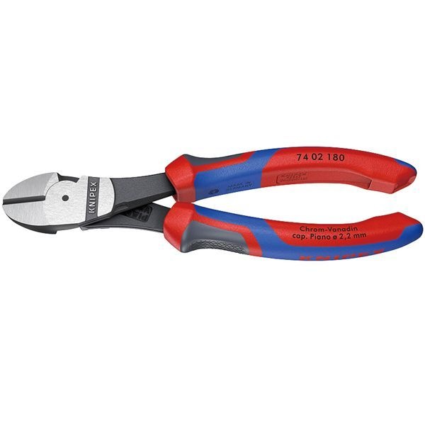 KNIPEX クニペックス 強力型斜ニッパー 硬線用 コンフォート 全長180mm 7402-180