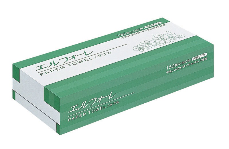 ペーパータオル ダブル 200組400枚（中判） 30パック入