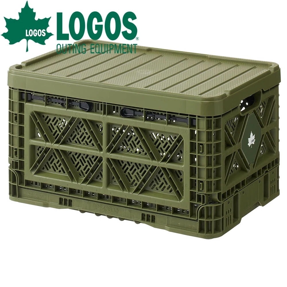 ロゴス LOGOS たためるストロングコンテナ L 蓋付 コンテナ テーブル 荷物 置き シンプル