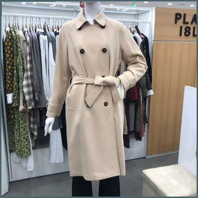 ダブルボタンバーバリ(PJ1EC761) /トレンチコート/コート/韓国ファッション ダブルボタンバーバリ(PJ1EC761) /トレンチコート/コート/韓国ファッション