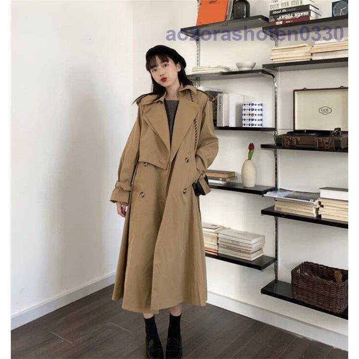 トレンチコート レディース スプリングコート ロング丈 アウター チェスター 秋 春 コート シンプ