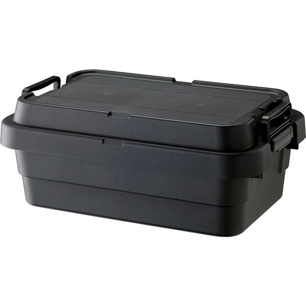 耐荷重100kgのタフなトランクカーゴ スタッキング ロータイプ 30L アウトドア ガーデン 収納ボックス ガレージ キャンプ BBQ