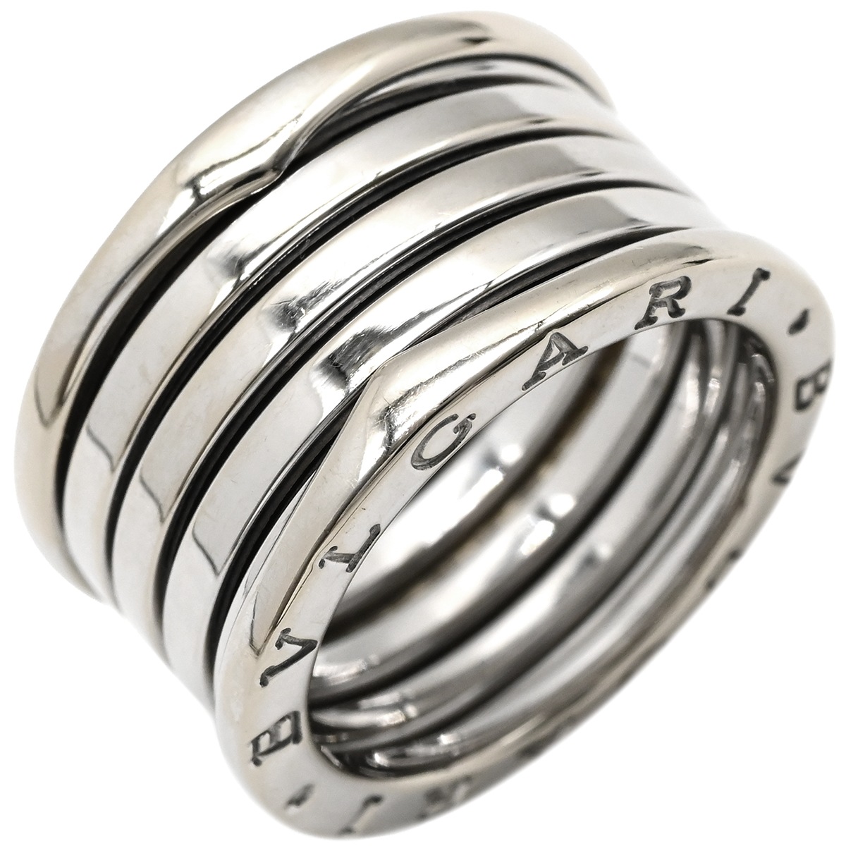 ブルガリ リング 指輪 ビーゼロワン B-zero1 5バンドリング ホワイトゴールド #57(JP17) BVLGARI Au750 WG 18K 18金 16号【中古】