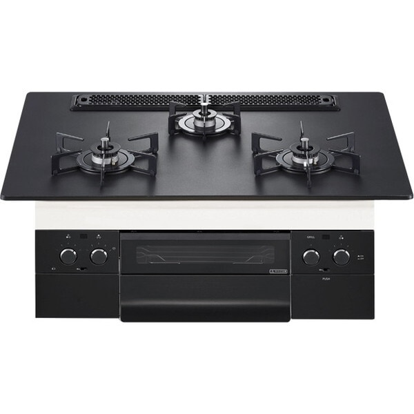 N3WU4PWAAFBAEC-13A Orche (オルシェ) ビルトインガスコンロ (都市ガス用・3口・両側強火タイプ・幅75cm)