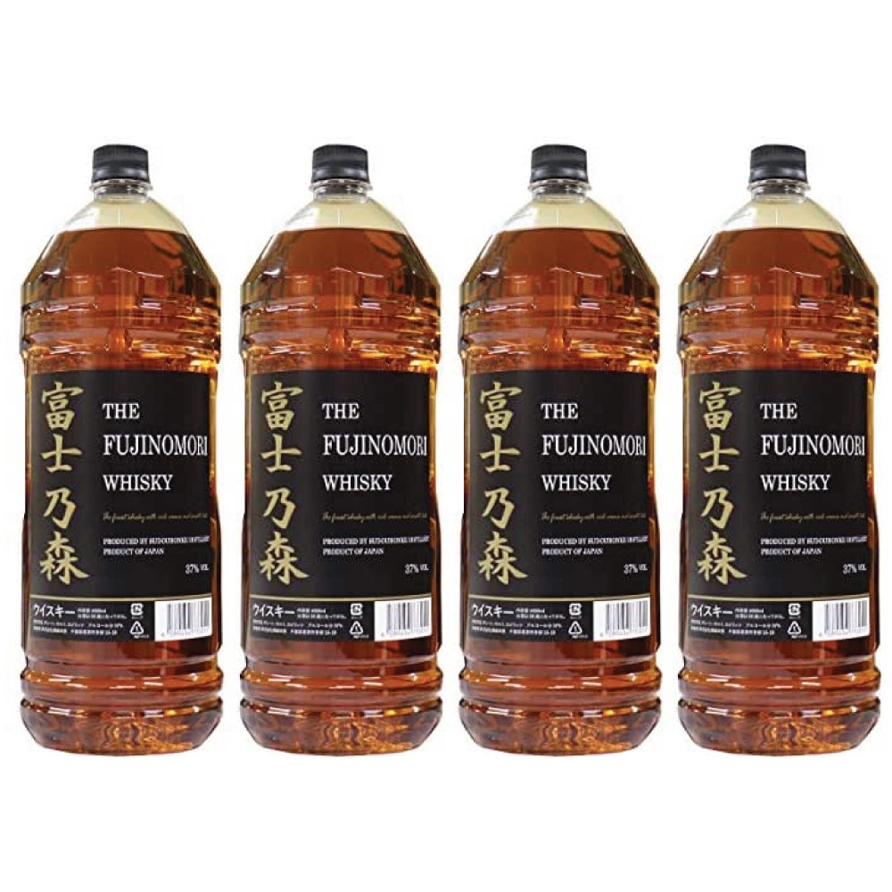 【話題のコスパウイスキー】富士乃森 金ラベル 4000ml 4本セット 37度 (THE FUJINOMORI WHISKY)