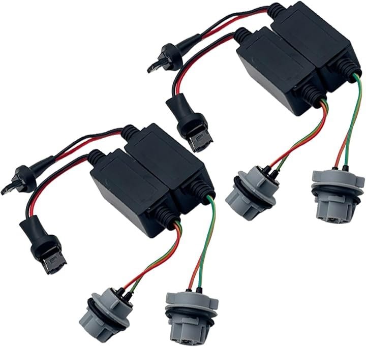 ハイフラ防止 抵抗 抵抗器 T20 LED ウインカー ウインカー用 シングル ソケット キャンセラー 警告灯 ワーニング 12V 20W(3cmx3cmx6cm(4個セット))