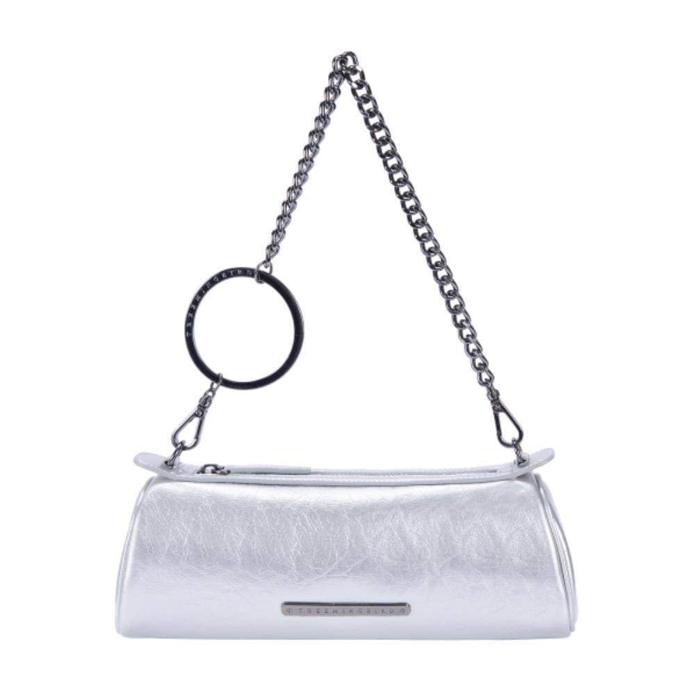 TREEMINGBIRD O ring Chain Barrel Mini Bag Silver TM249
