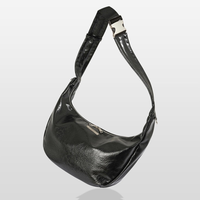 FALLETT / CRACK LEATHER MOON BAG / かばん