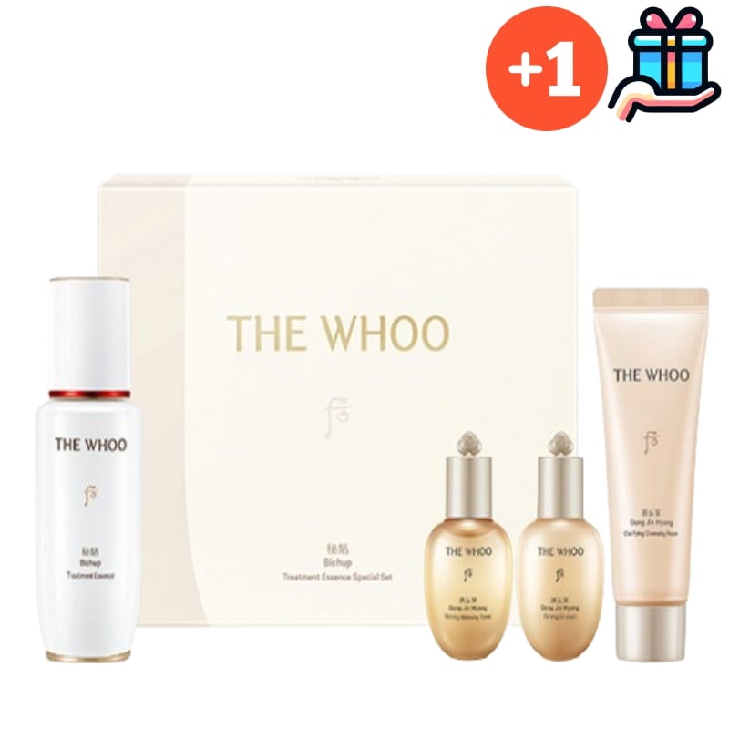 [韓国人気] 秘帖 循環 エッセンス 50ml + コンジンヒャン トナー + エマルジョン + クレンジングフォーム 4種 企画セット 韓国コスメ 肌バリア 基礎化粧品 循環 光彩