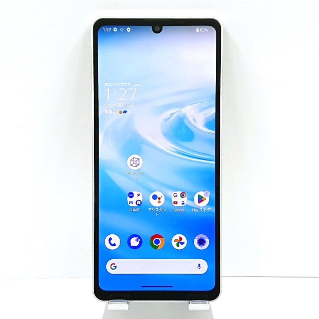 AQUOS sense6 SHG05 au シルバー 送料無料 本体 c04124 【中古】