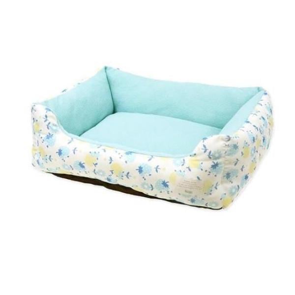 ペットプロ Homeyレトロフルーツスクエアベッド Mサイズ スモーキーブルー 1個入