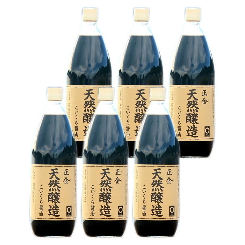 正金醤油 天然醸造こいくち醤油 6本　1ケース 【業務用 正金醤油 こいくち醤油 小豆島 天然醸造醤油 醤の郷 箱売り 業務用 食品ロス】