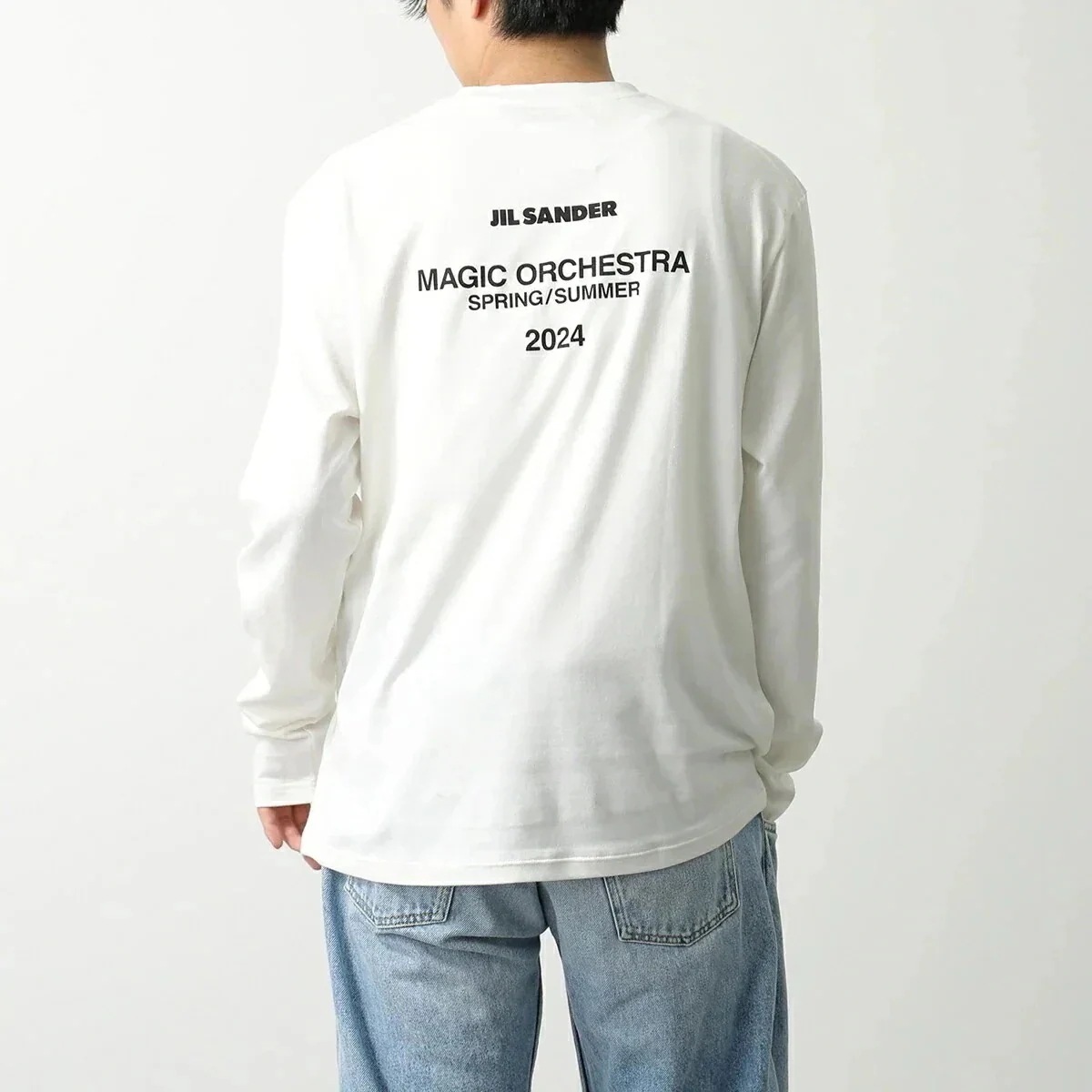 JIL SANDER ジルサンダー Tシャツ J22GC0172 J46219 メンズ 長袖 カットソー ロンT ロゴT コットン クルーネック 104/COC