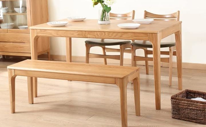 ダイニングベンチ アメリカオークウッド 幅130cm 木製 エントランスベンチ 二人かけ 長椅子 玄関 北欧風 天然木材 ナチュラル(オーク色, 130x35x45cm) 13,104円