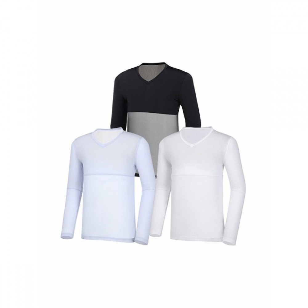 [ワイドアングル] メンズ TO Vネックメッシュカラーベースレイヤー M_WMM24295 6,809円