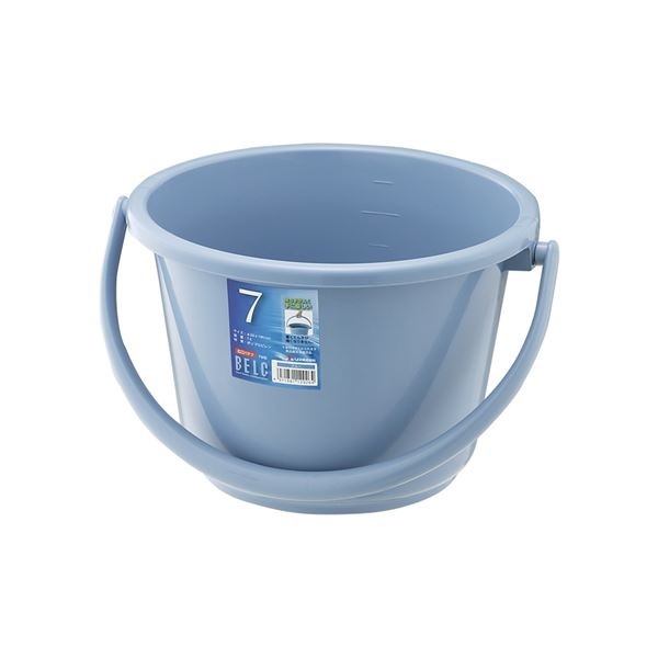 20セット ポリバケツ/清掃用品 7WB ブルー 丸型 ベルク 家庭用品 掃除用品 業務用
