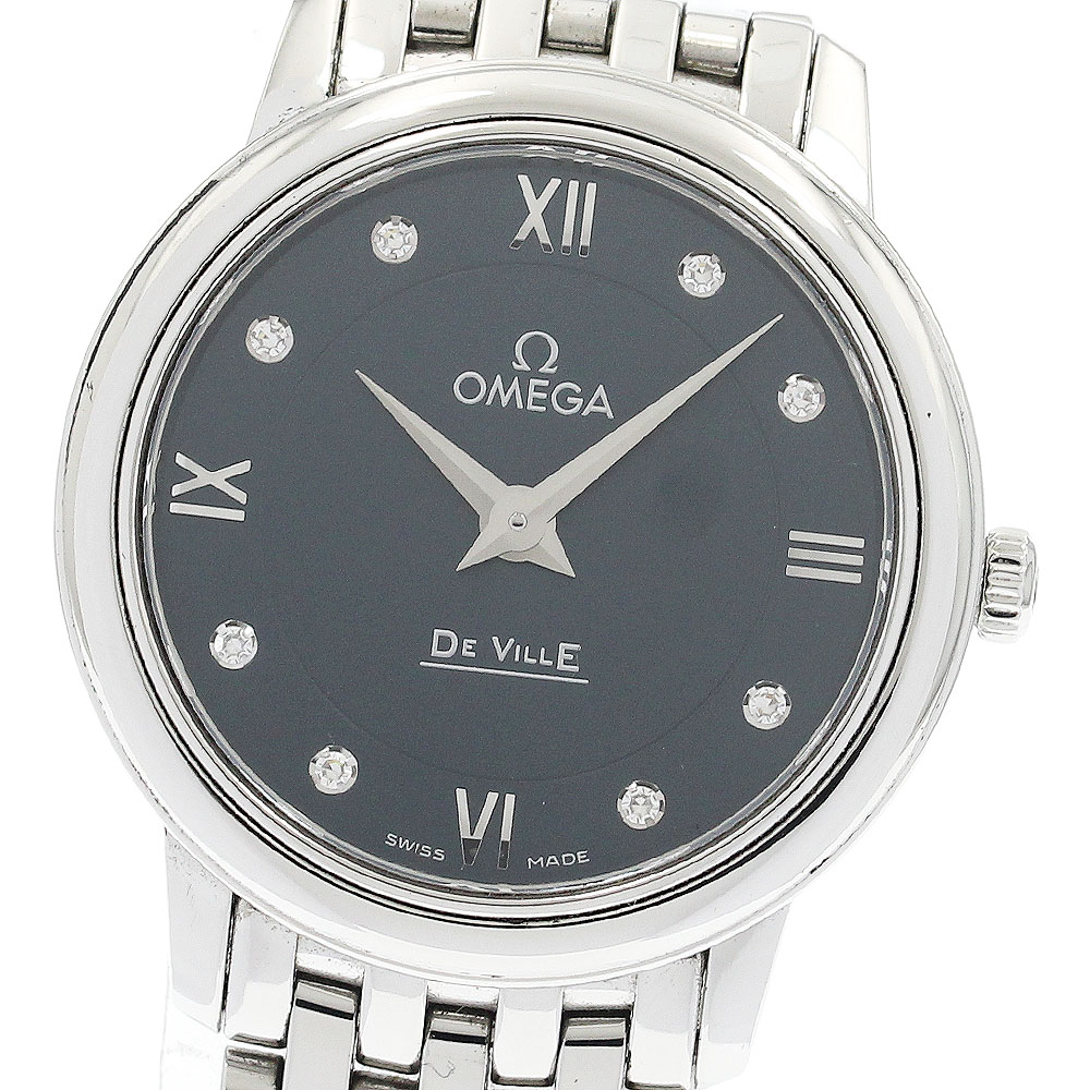 オメガ OMEGA 424.10.27.60.53.001 デビル プレステージ 8Pダイヤ クォーツ レディース _939158【中古】