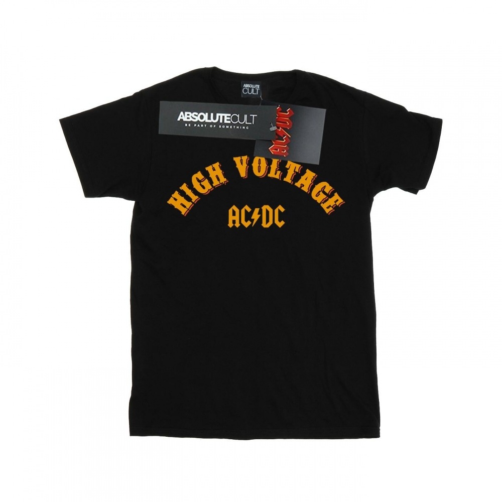(英国より直送) AC/DC メンズハイボルテージカレッジ T シャツ