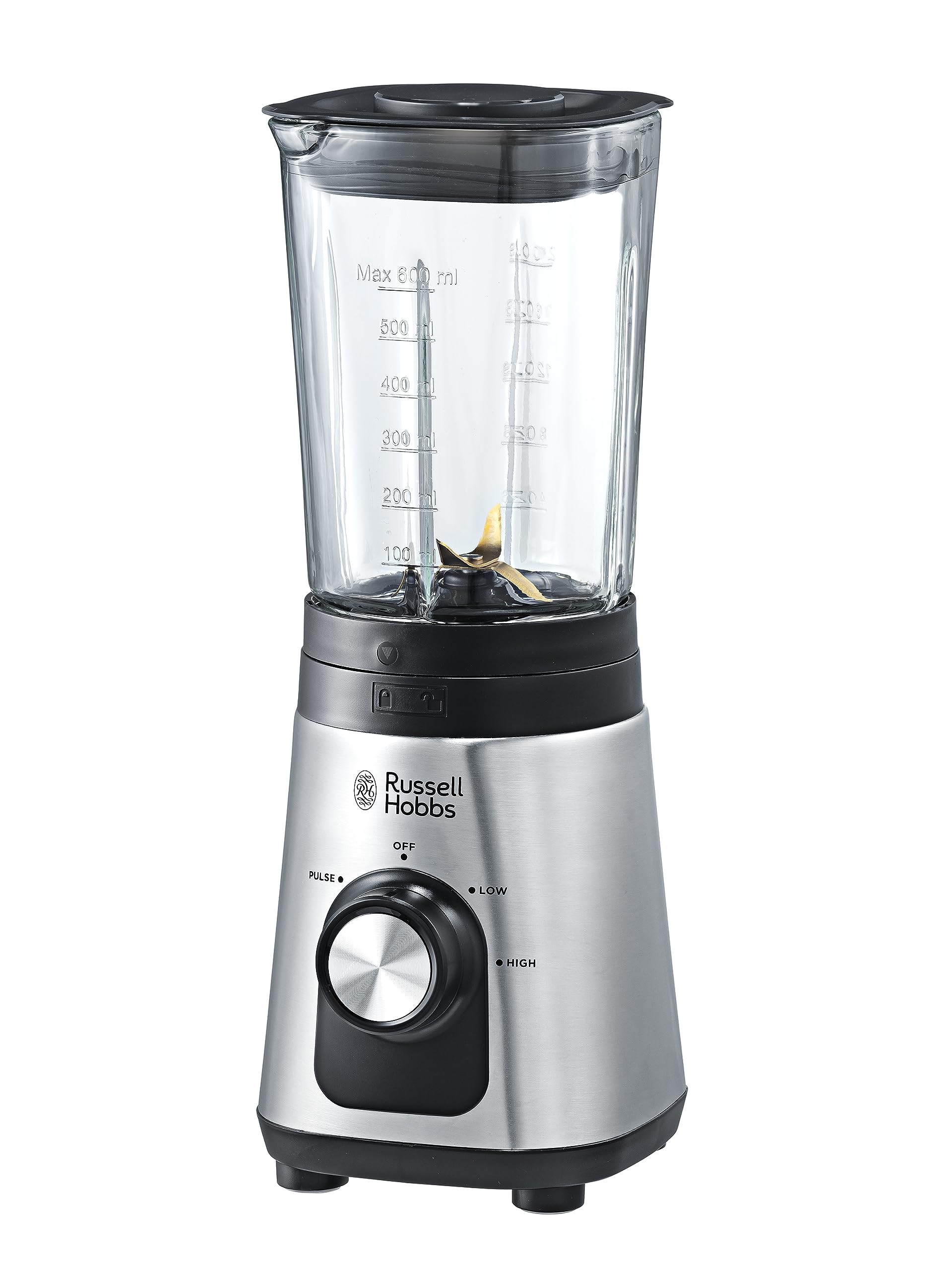 ラッセルホブス(Russell Hobbs) 大石アンドアソシエイツブレンダー ミキサー ジューサー 0.5L 小さめの氷も砕ける 電動 2段階調整 スムージー ガラス容器 2300JP