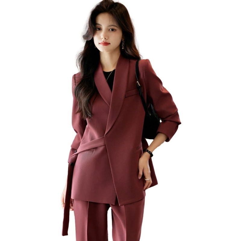 西装 セットアップ 女春秋 高級感 米白色 おしゃれ 小 気質 コーディネート ふんわり