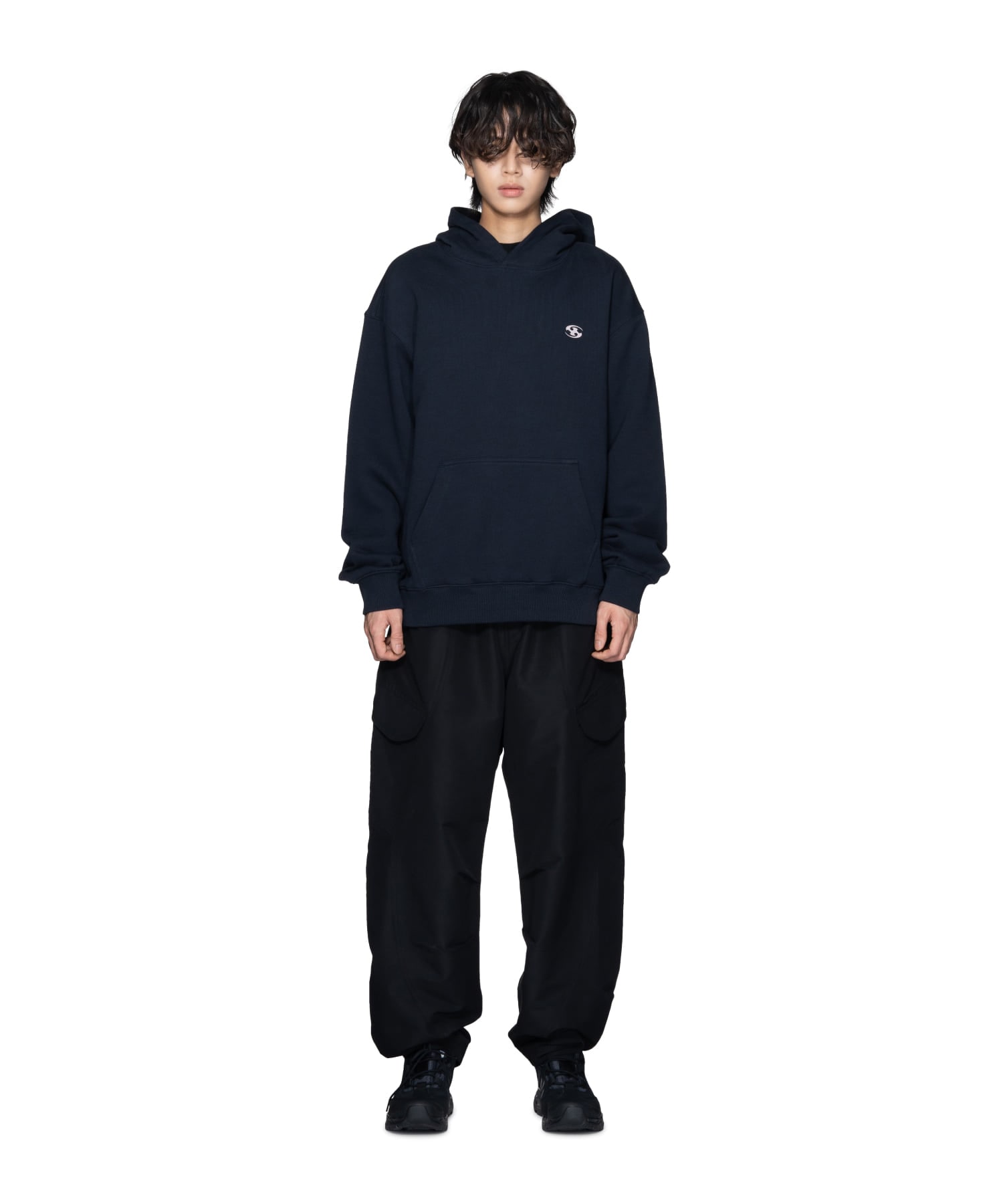 【SANSANGEAR】 23FW BIPED HOODIE : NAVY