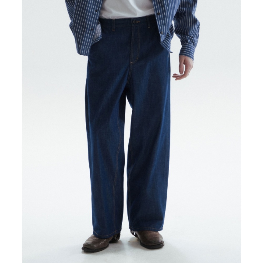 CHOWOO セミワイドパンツ インディゴブルー(男)