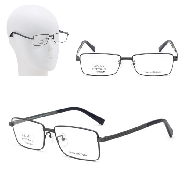 フレームのみ EZ5096-D/V 091 57 メタリックネイビー Ermenegildo Zegna メガネ 眼鏡 アジアンフィット 15,246円